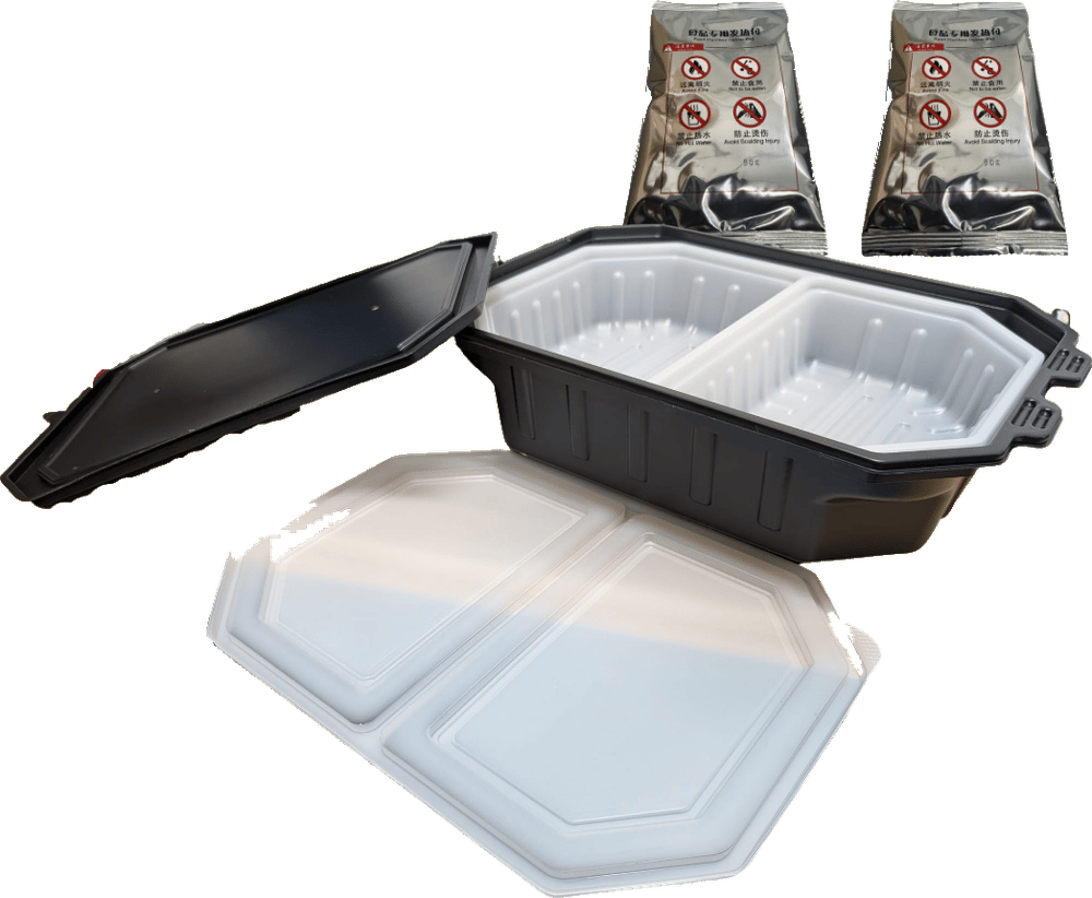 2-Compartment Self-Heating Food Tray Set · 4000ml